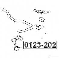 Стойка стабилизатора, тяга FEBEST 0123202 4056111024134 E6X YYP 3821200 - Изображение 2