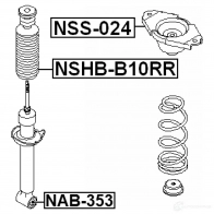 Втулка амортизатора FEBEST nab353 4056111099880 R VVA1 3828290 - Изображение 2