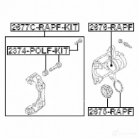 Ремкомплект суппорта FEBEST 96G7 ZH1 2675rapf 1424376960 4056111128467 - Изображение 2