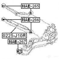Сайлентблок FEBEST 3828222 nab265 4056111034638 X9 Z2NP - Изображение 2