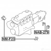 Подушка двигателя, опора FEBEST 4056111053141 nab279 1423716128 UI2HN QQ - Изображение 2