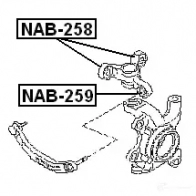 Втулка крепления рычага управления FEBEST nab258 4056111029474 3828215 CE IXK - Изображение 2