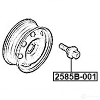 Шпилька колеса FEBEST 2585B-001 PUE7WH F 1440023398 - Изображение 2