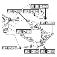 Сайлентблок FEBEST 4056111033389 3828186 3J3O8A R nab220 - Изображение 2