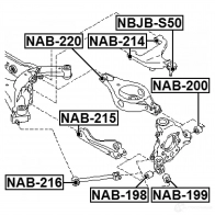 Сайлентблок FEBEST 7LO O57 4056111033471 nab216 3828185 - Изображение 2