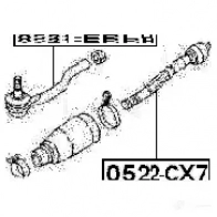 Рулевой наконечник FEBEST 4056111075037 0521errh U JH5B45 3823556 - Изображение 2
