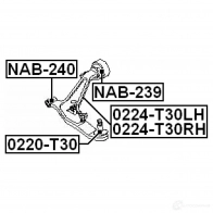 Сайлентблок FEBEST 3828196 nab240 NM 2OX1Y 4056111016009 - Изображение 2