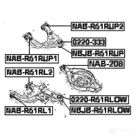 Сайлентблок FEBEST 6 TTJB 3828180 nab208 4056111048376 - Изображение 2