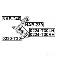 Сайлентблок FEBEST 3828195 4056111016153 nab239 RFCA TZ - Изображение 2