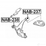 Сайлентблок FEBEST 3828194 nab238 9S8N NH 4056111023151 - Изображение 2