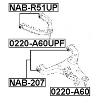 Сайлентблок FEBEST nab207 3828179 A 3VTO4 4056111062143 - Изображение 2