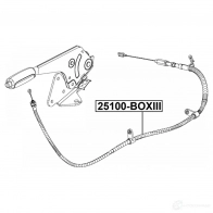 Тросик, cтояночный тормоз FEBEST 25100-BOXIII BQAJ WIX 1440023371 - Изображение 2