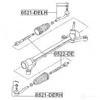 Рулевой наконечник FEBEST 3823550 0521delh Q H02W 4056111069340 - Изображение 2