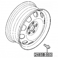 Шпилька колеса FEBEST J A8FGBU 2485B-003 1440023370 - Изображение 2