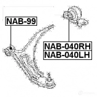 Сайлентблок FEBEST 4056111038445 4WAC1 8 3828109 nab040lh - Изображение 2
