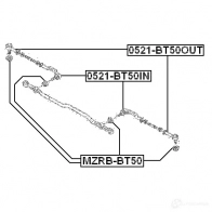 Рулевой наконечник FEBEST 4056111066615 5B ZL8 3823548 0521bt50in - Изображение 2