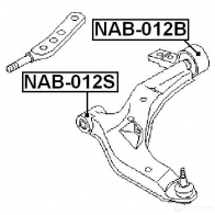 Сайлентблок FEBEST NQWTI O 4056111000800 3828091 nab012b - Изображение 2