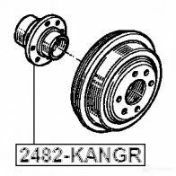 Ступица колеса FEBEST 4056111121123 2482kangr 7MY C2 1270600906 - Изображение 2