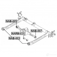Сайлентблок FEBEST 3828086 4056111000787 H OAGY nab005 - Изображение 2