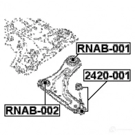 Шаровая опора FEBEST 4056111099279 2420001 A9 ZSE 3825143 - Изображение 2