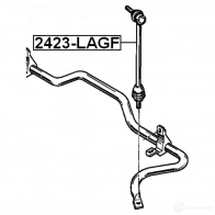 Стойка стабилизатора, тяга FEBEST N8 BJ4 2423lagf 4056111072135 3825157 - Изображение 2