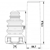 Пыльник и отбойник амортизатора FEBEST vwshbtourrkit PX6K2 DS 1438716104 - Изображение 2