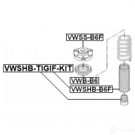 Пыльник амортизатора FEBEST vwshbtigifkit Y3YE T4 1437400949 - Изображение 2