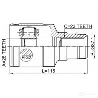 Шарнирный комплект, приводной вал FEBEST 2411-LOGIIRH PW3 60 1440023345 - Изображение 2