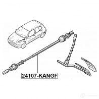 Тросик газа FEBEST 1440023340 4DC1D W 24107-KANGF - Изображение 2