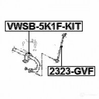 Втулка стабилизатора FEBEST BY797 E 4056111116808 3830569 vwsb5k1fkit - Изображение 2