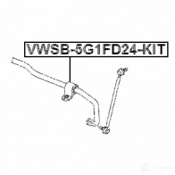 Втулка стабилизатора FEBEST 1424709673 DBG MV vwsb5g1fd24kit 4056111126630 - Изображение 2