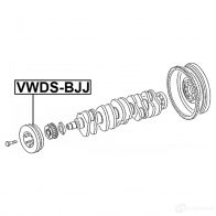 Ременный шкив, коленчатый вал FEBEST VWDS-BJJ 1440023662 75 T7C - Изображение 2