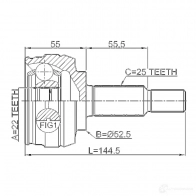 Шрус граната FEBEST 2410flue IHH 4QY 4056111124629 1424770133 - Изображение 2