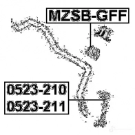 Втулка стабилизатора FEBEST mzsbgff 3828015 59 BA85Q 4056111057958 - Изображение 2