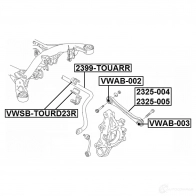 Стабилизатор, ходовая часть FEBEST 2399-TOUARR UJV JUOV 1440023330 - Изображение 2
