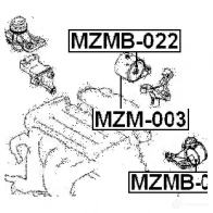 Подушка двигателя, опора FEBEST C71I RG mzmb022 3827977 4056111008646 - Изображение 2