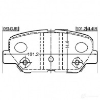 Тормозные колодки, комплект FEBEST 4056111109169 0501gjr EX9 CE 3823419 - Изображение 2