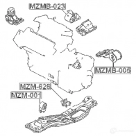 Подушка двигателя, опора FEBEST ZJ8F1 UP 4056111008769 1424863090 mzmb005 - Изображение 2