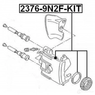 Ремкомплект суппорта FEBEST V Y2CJ 3825107 4056111073682 23769n2fkit - Изображение 2