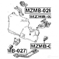 Подушка двигателя, опора FEBEST 3827983 mzmb029 DUC 0O0B 4056111009148 - Изображение 2