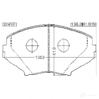 Тормозные колодки, комплект FEBEST 0501fef 3823413 4056111090320 T BCDEW - Изображение 2