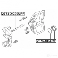 Ремкомплект суппорта FEBEST C3R 8Y 1436948331 2375sharf - Изображение 2