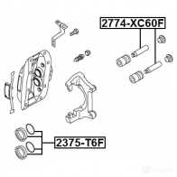 Ремкомплект суппорта FEBEST 1436948291 2375t6f Y1 6HV2 - Изображение 2