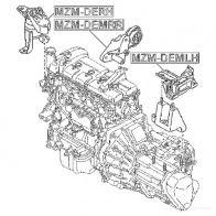 Подушка двигателя, опора FEBEST 8C8 0JS mzmdemlh 3827951 4056111082318 - Изображение 2