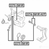 Ремкомплект суппорта FEBEST 1270600588 23755m1r V QOR7 4056111111841 - Изображение 2