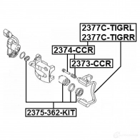 Ремкомплект суппорта FEBEST 4056111096148 90 3Q0XP 2375362kit 3825105 - Изображение 2