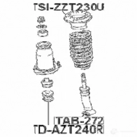 Тарелка пружины FEBEST Y8B G8 4056111031170 tsizzt230up 3830375 - Изображение 2
