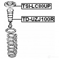 Тарелка пружины FEBEST GUW5U F tsilc80up 4056111028378 3830367 - Изображение 2