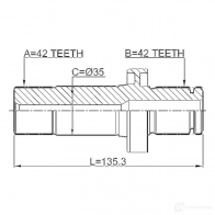 Приводной вал FEBEST 2312trt5lh GVQ WCN 1424732410 4056111125534 - Изображение 2