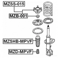 Опорный подшипник FEBEST 4056111014326 H436 RQ mzb001 3827847 - Изображение 2